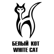 White Cat Logo PNG Vector