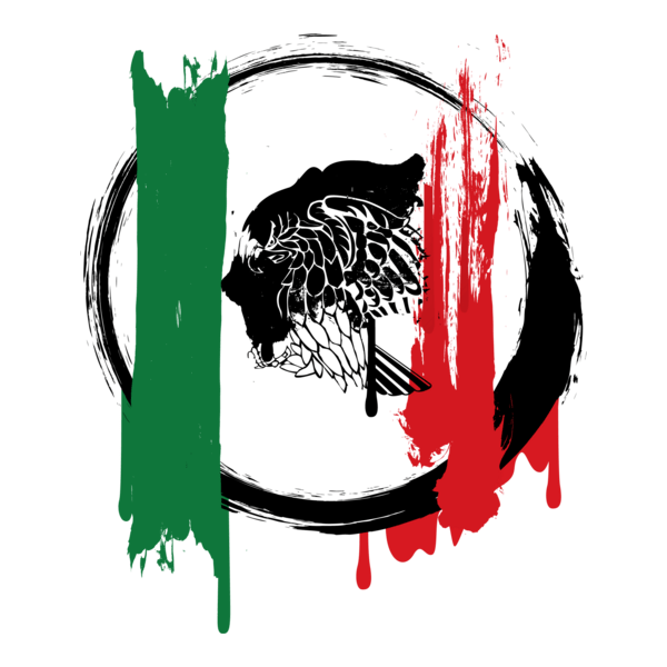 Bandera Mexicana Grunge Logo PNG Vector