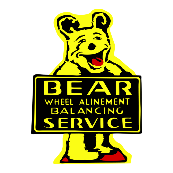 Bear Wheel Alignment Logo PNG Vector