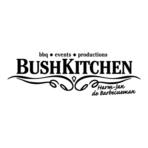 BushKitchen - BBQ Man Logo PNG Vector