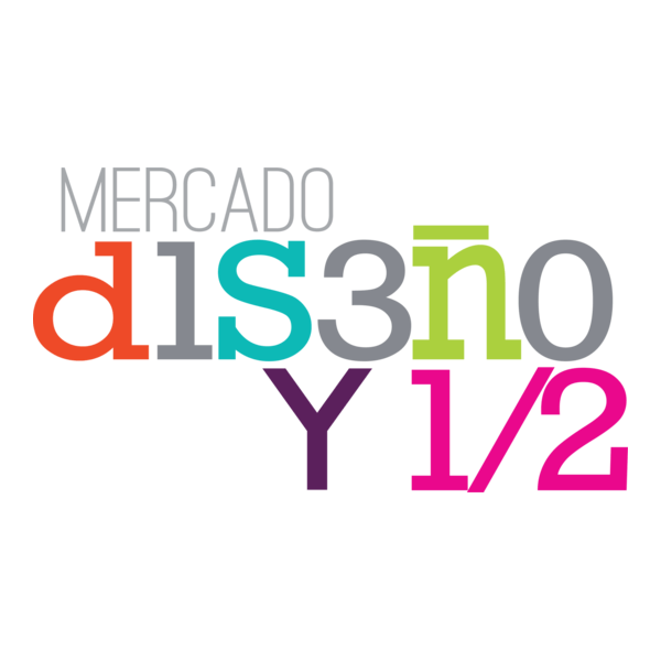 Mercado Diseño y 1/2 Logo PNG Vector