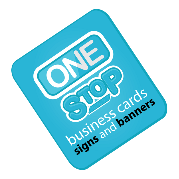 one stop business cards signs and banners Logo PNG Vector