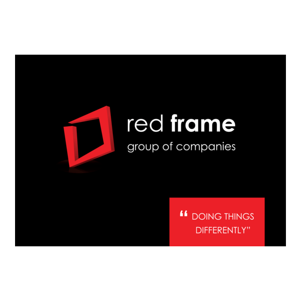 Red Frame Logo PNG Vector