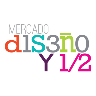 Mercado Diseño y 1/2 Logo PNG Vector