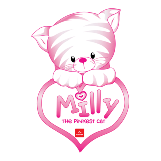 Milly the Pinkest Cat Logo PNG Vector