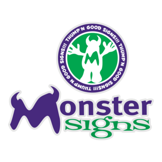 Monster Signs Logo PNG Vector