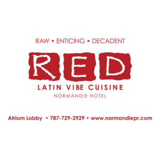 RED Latin Vibe Cuisine Logo PNG Vector