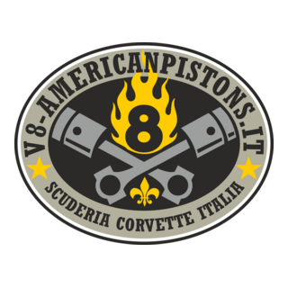 Scuderia Corvette Italia V8 Pistons Logo PNG Vector