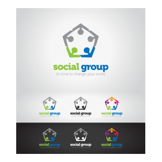 Social Group Logo PNG Vector