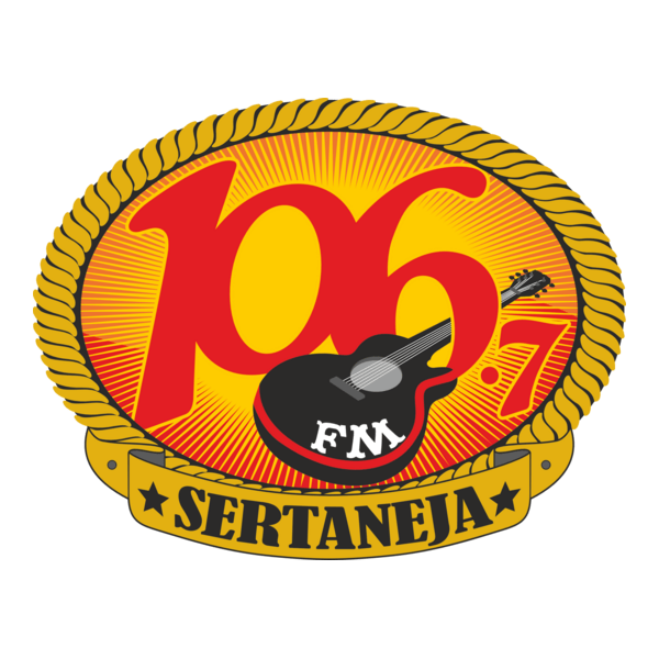 106.7 FM Sertaneja Logo PNG Vector