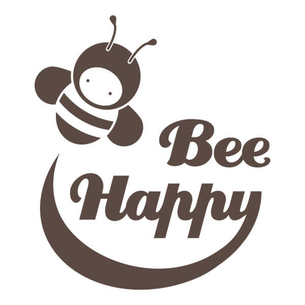 Bee Happy Logo PNG Vector