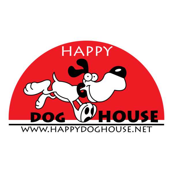 Happy Dog House Logo PNG Vector