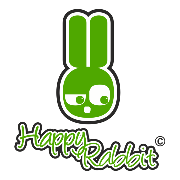 Happy Rabbit Logo PNG Vector