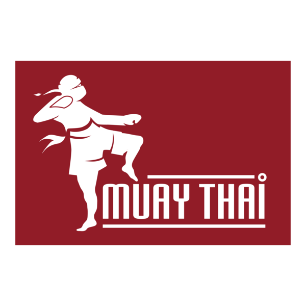 Muay Thai Kickboxer Logo PNG Vector