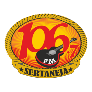 106.7 FM Sertaneja Logo PNG Vector
