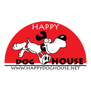 Happy Dog House Logo PNG Vector