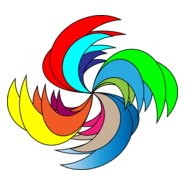 Colors Star Logo PNG Vector