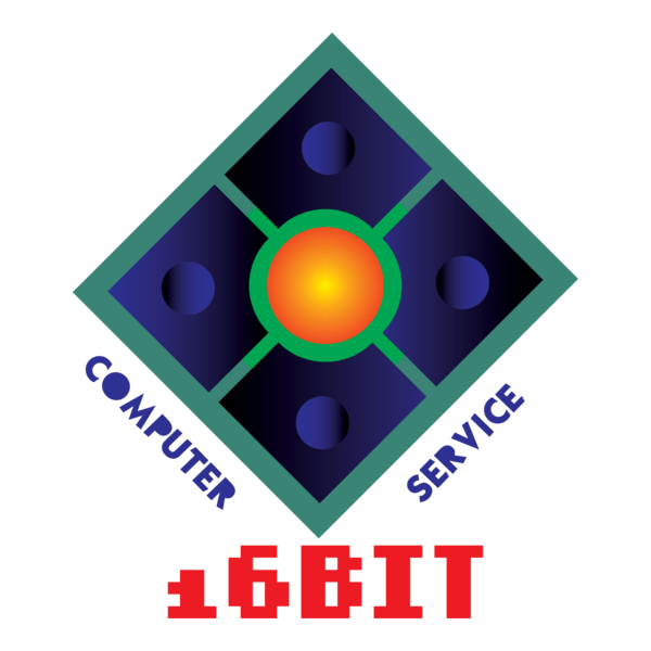 16 Bit Computer Service Logo PNG Vector