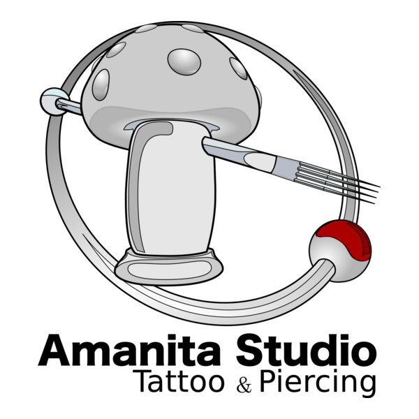 Amanita Studio _ Tattoo & Piercing Logo PNG Vector
