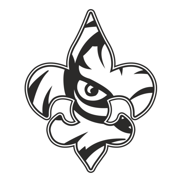 Fleur De Lis Tiger Eye Logo PNG Vector