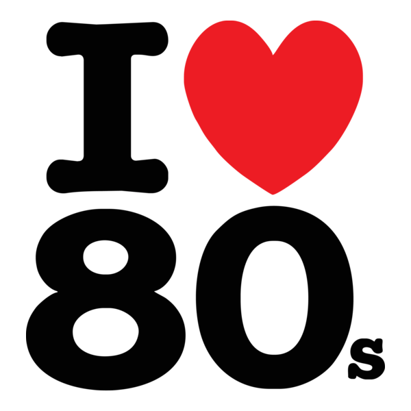 I love 80s Logo PNG Vector