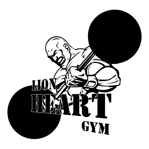 Lion Heart Gym Logo PNG Vector