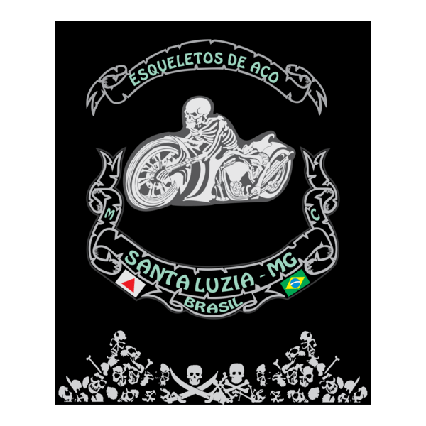 MOTOCLUBE ESQUELETOS DE AÇO Logo PNG Vector