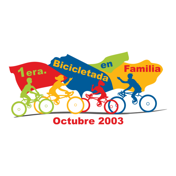 Primera Bicicletada en Familia Logo PNG Vector