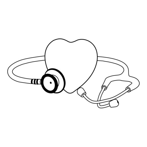 Stethoscope with Heart Logo PNG Vector