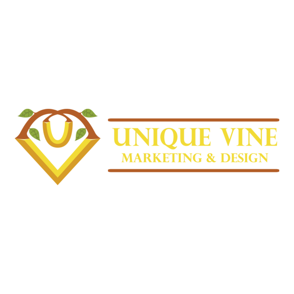 Unique Vine Marketing & Design Logo PNG Vector