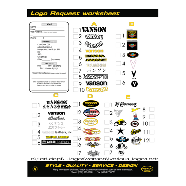 Vanson Leathers, Inc. Logo PNG Vector