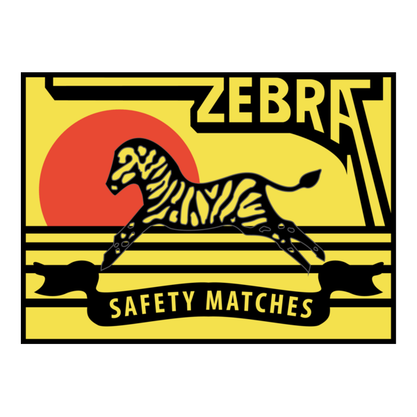 Zebra Safety Matches Logo PNG Vector