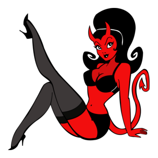 devil women Logo PNG Vector
