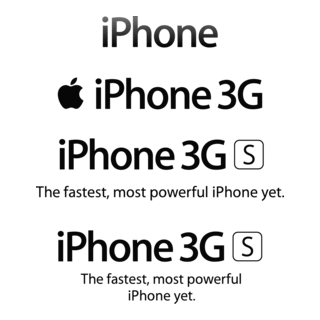 iPhone 3G S Logo PNG Vector