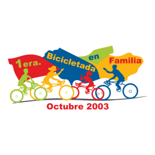 Primera Bicicletada en Familia Logo PNG Vector