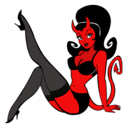 devil women Logo PNG Vector