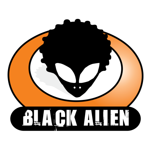 Black Alien Logo PNG Vector