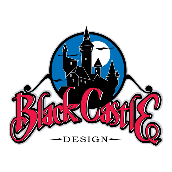 Black Castle Design Logo PNG Vector