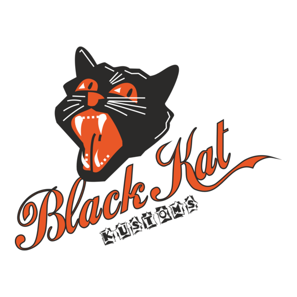 Black Kat Kustoms Logo PNG Vector