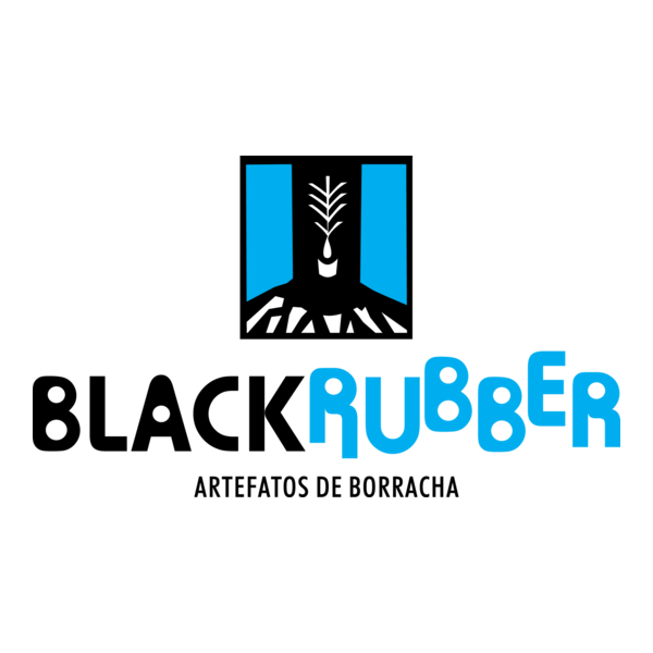 Black Rubber Logo PNG Vector