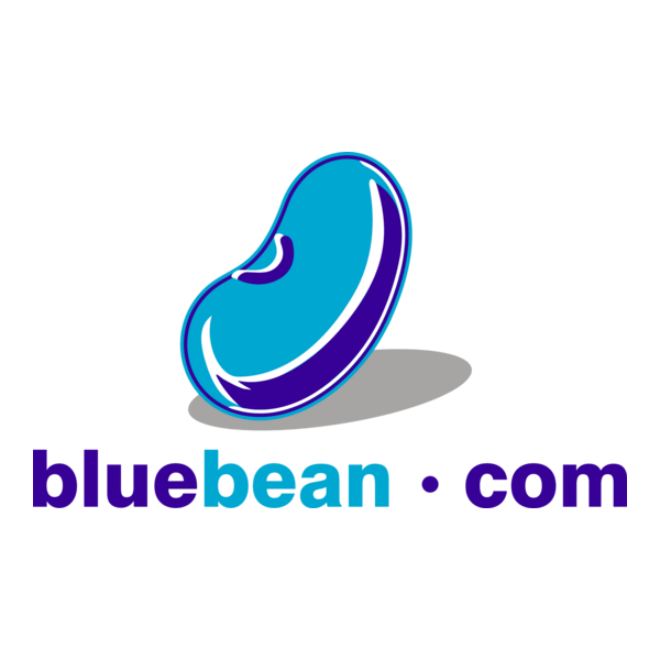 Blue Bean Logo PNG Vector
