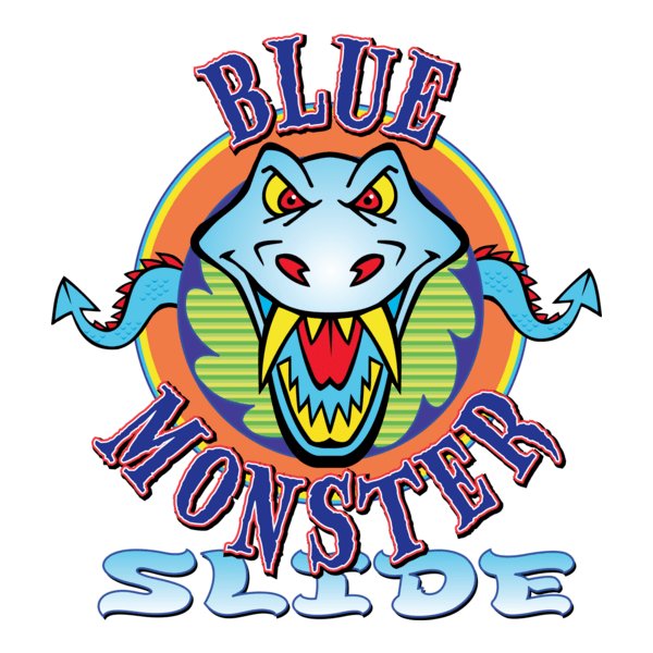 Blue Monster Slide Logo PNG Vector