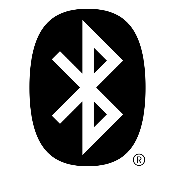 Bluetooth Icon Black Logo PNG Vector