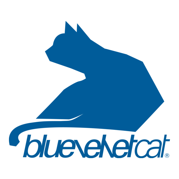 Bluevelvet Cat Logo PNG Vector