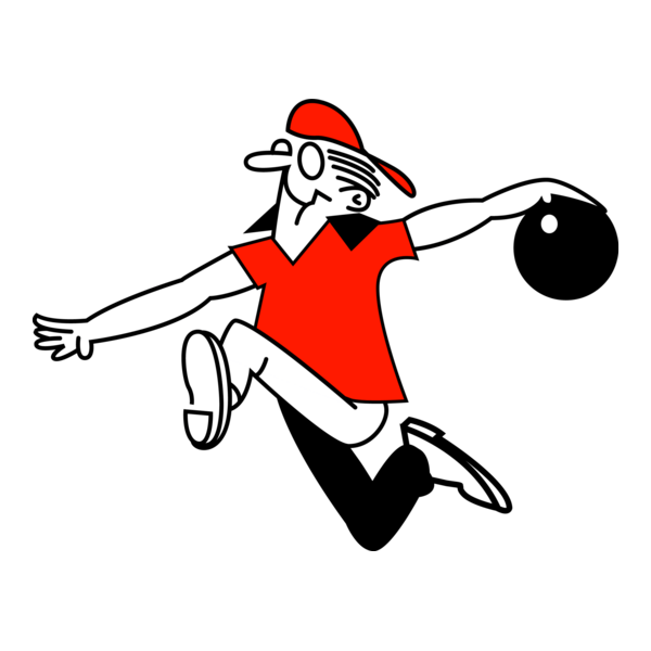 Bowling Dude Logo PNG Vector