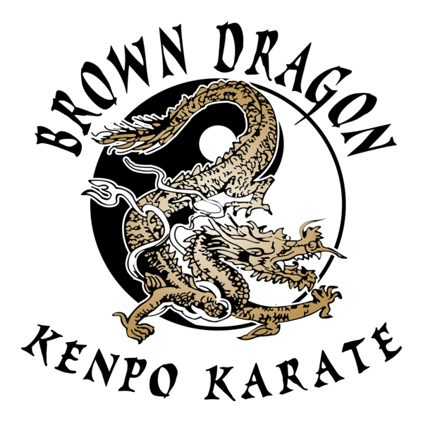 Brown Dragon Kempo Karate Logo PNG Vector