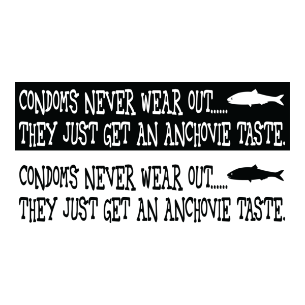 BUMPER STICKER - CONDOMS Logo PNG Vector