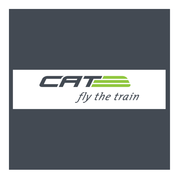 CAT fly the train Logo PNG Vector