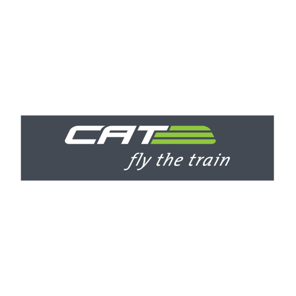 CAT fly the train Logo PNG Vector
