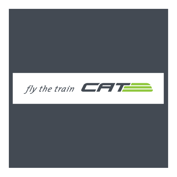 CAT fly the train Logo PNG Vector